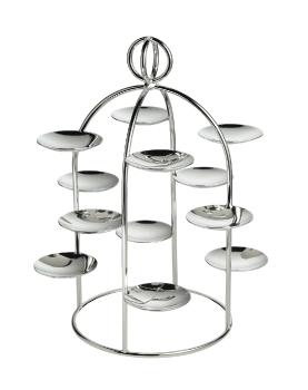 petits fours stand 12 small dishes in silver plated - Ercuis